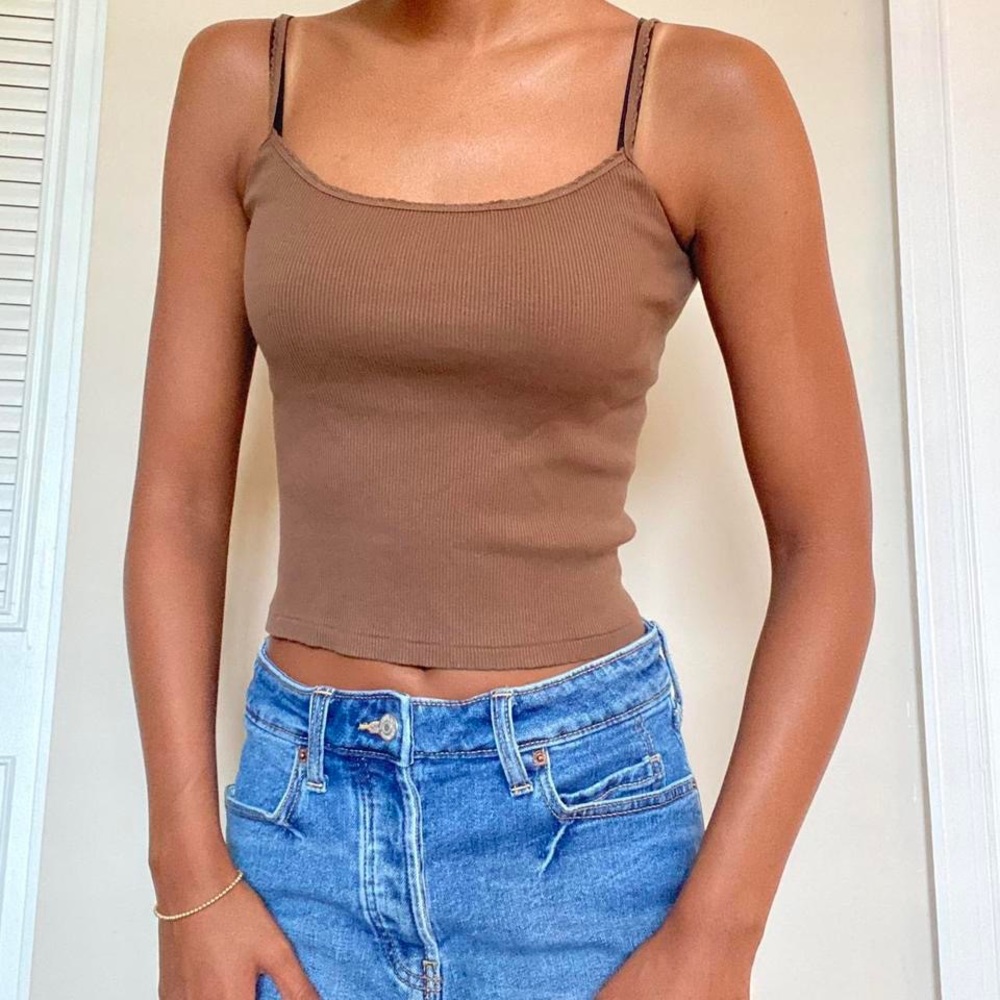 brandy melville brown tank top